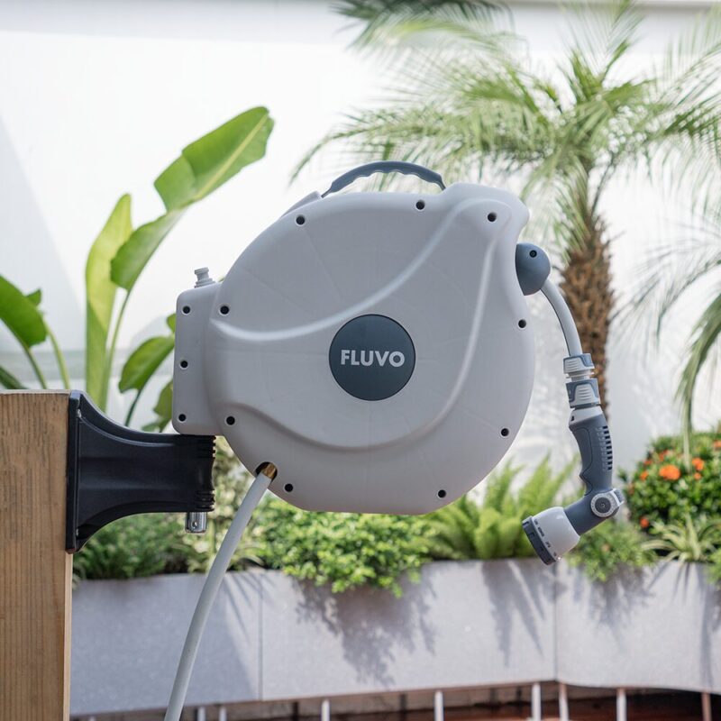 Bộ vòi tưới cây dây rút tự động 15 mét Fluvo FV-15S 23 Bộ vòi tưới cây dây rút tự động 15 mét Fluvo FV-15S