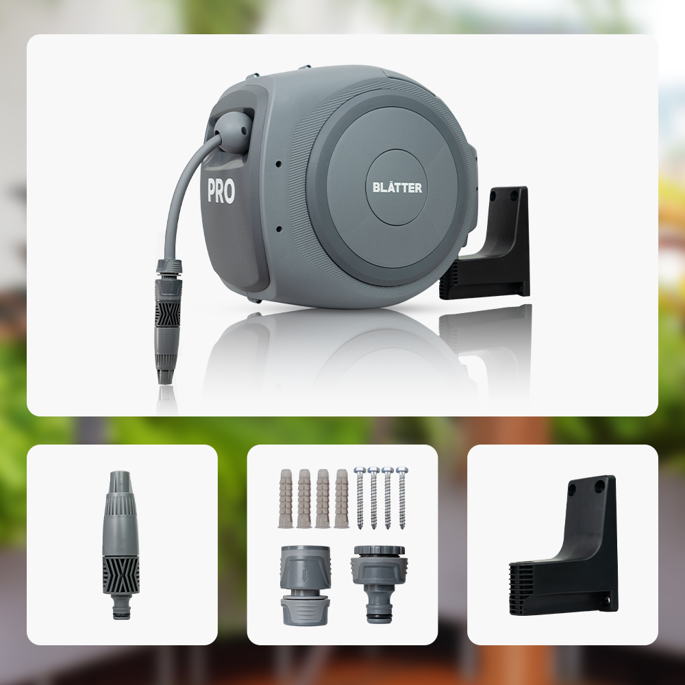 Bộ vòi tưới cây dây rút tự động 30 mét Blatter Pro 26030P 4 Bộ vòi tưới cây dây rút tự động 30 mét Blatter Pro 26030P